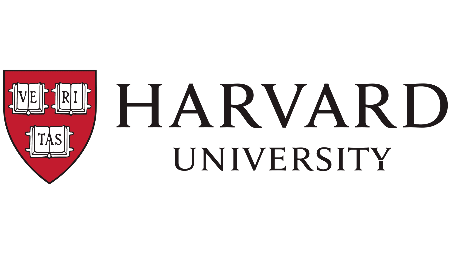 A logo for harvard university with a red shield