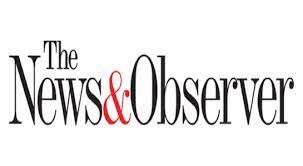 The logo for the news & observer is black and red.