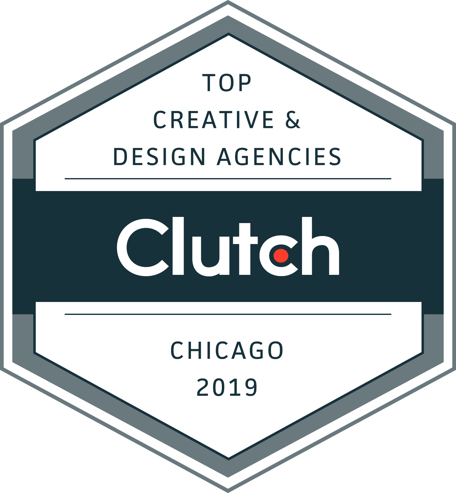 A logo for top creative and design agencies in chicago.