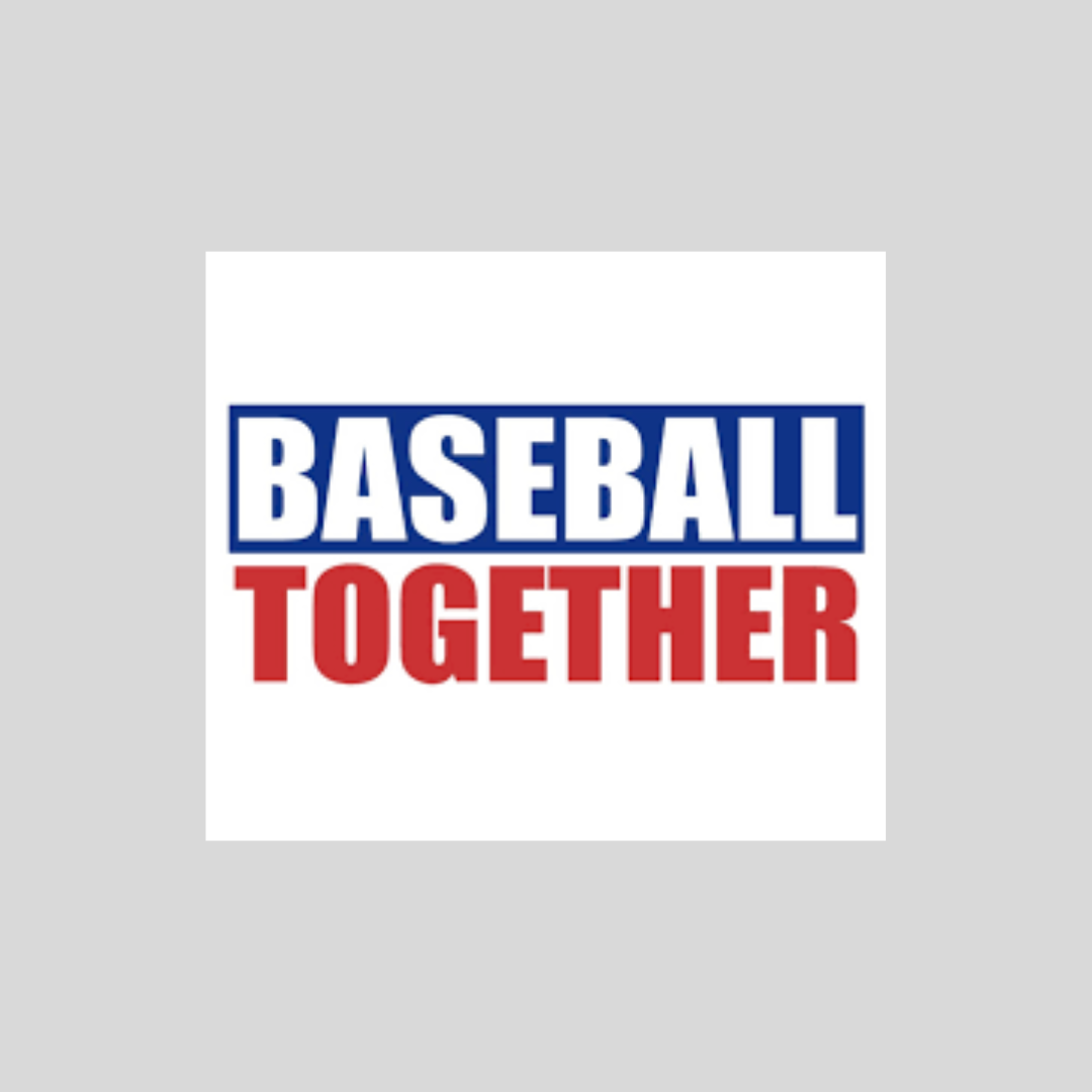 Logo for the Baseball Together podcast.