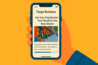 Mobile-friendly Fargo business website loading quickly on a smartphone.