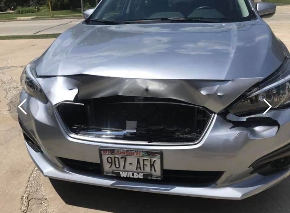 Premier Body & Paint Inc Silver Front Smash Beforer