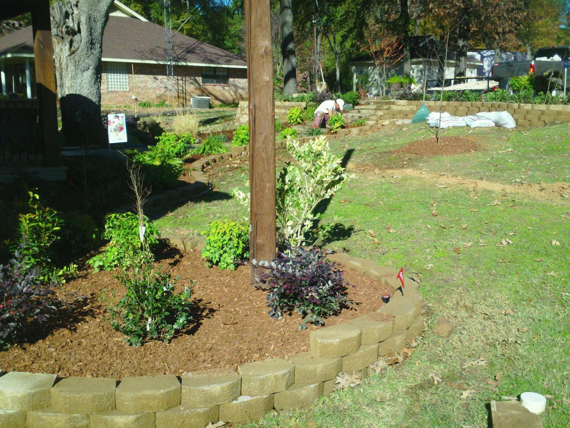 Hardscaping Plant Bed — Tyler, TX — Creative Landscape Solutions