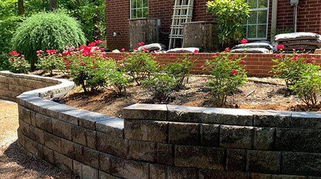 Retaining Wall After Installation — Tyler, TX — Creative Landscape Solutions