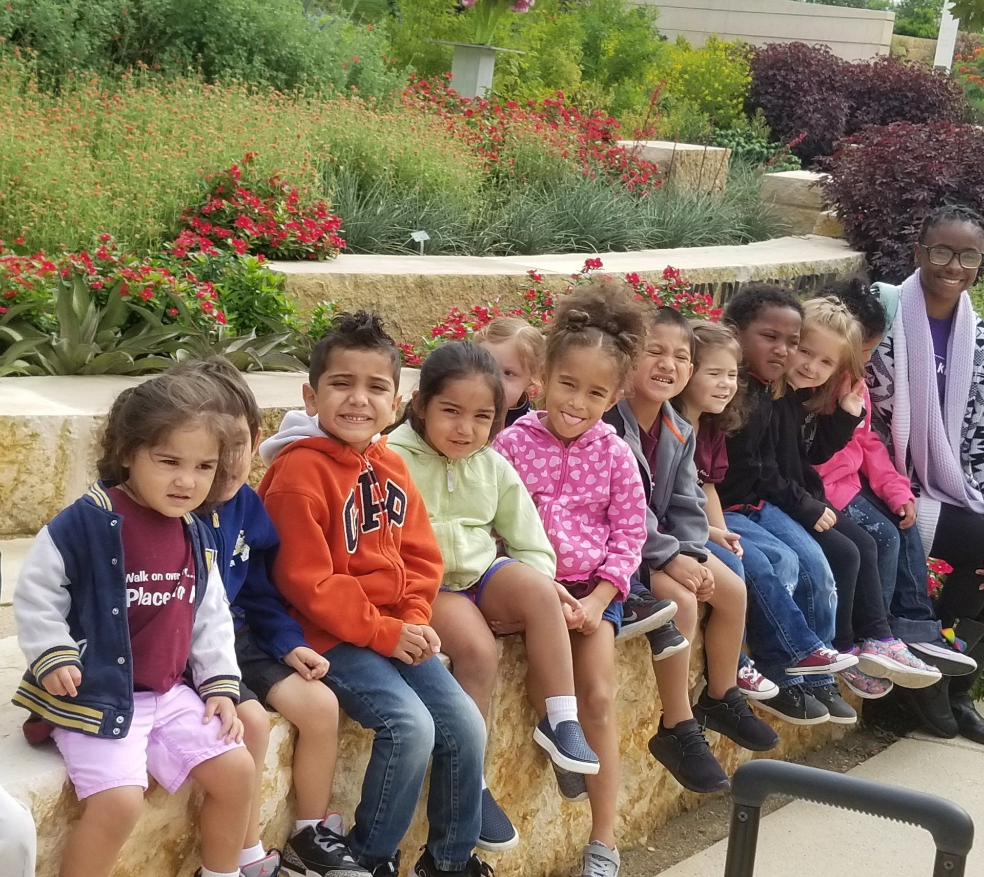 Field Trip - Kids Riding The Big Caterpillar Figure in San Antonio, TX