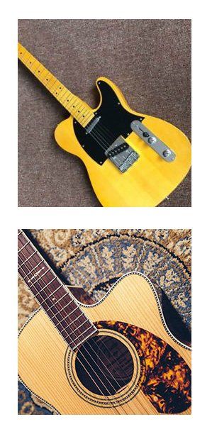 beginner acoustic and electric guitars