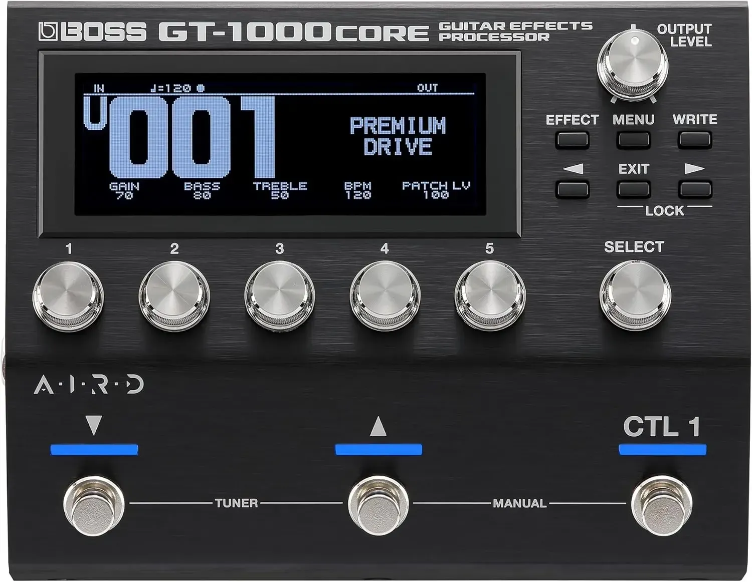 Boss GT-1000 Core guitar multi effects processor pedal with AIRD technology