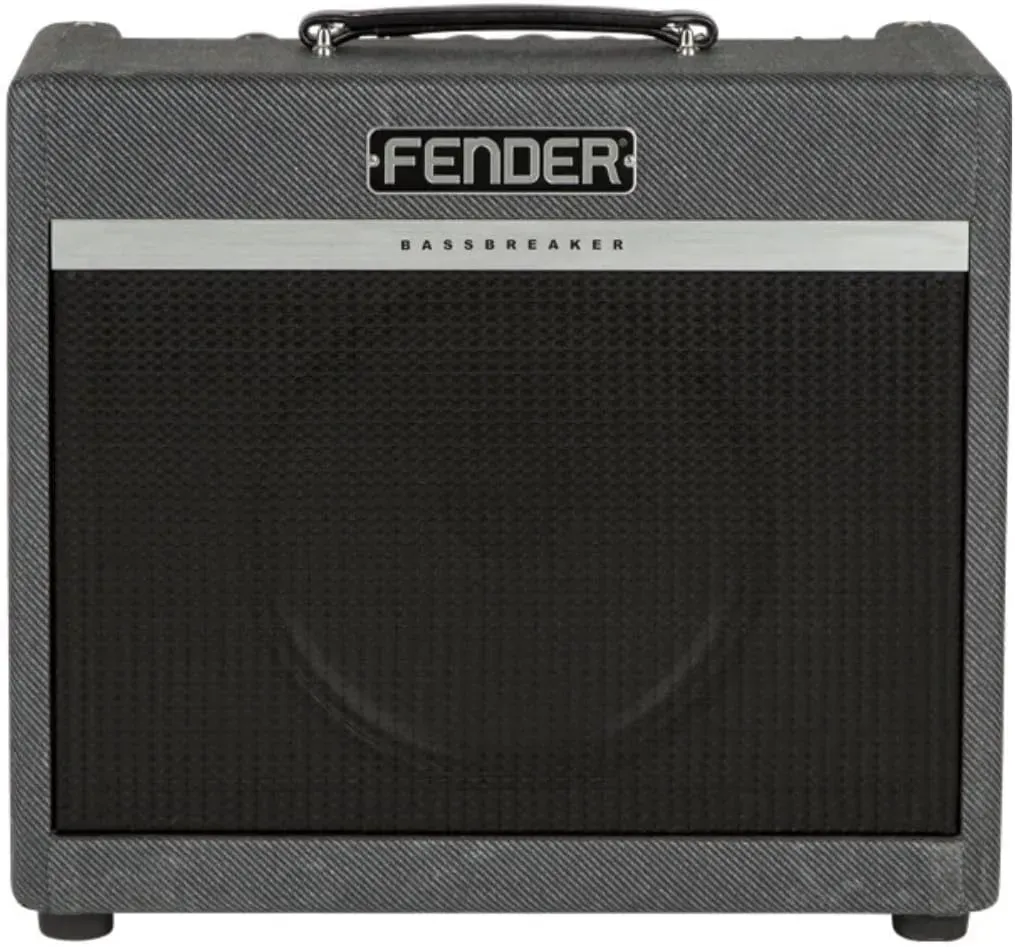 Fender Bassbreaker 15 tube combo guitar amplifier grey tweed