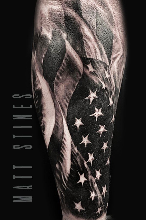 Flag Design Tattoo — Danville, IL — No Regrets Tattoos & Body Piercing