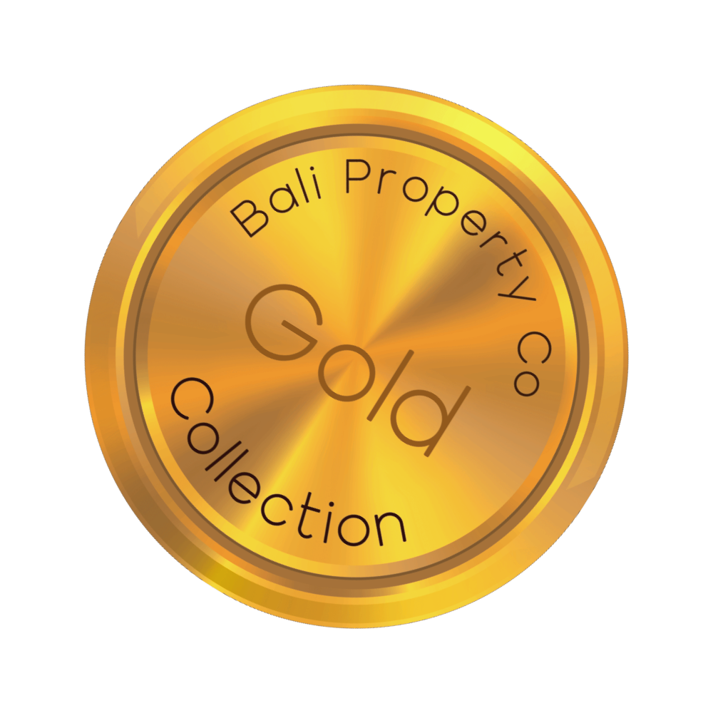 A gold coin that says bali property gold collection on it