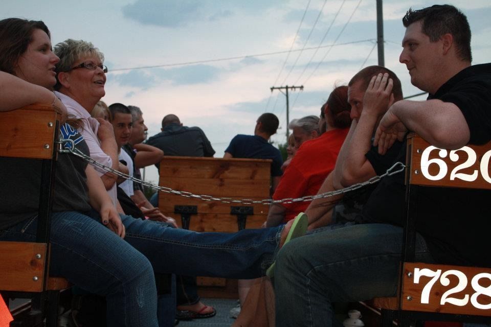 guests on hayride