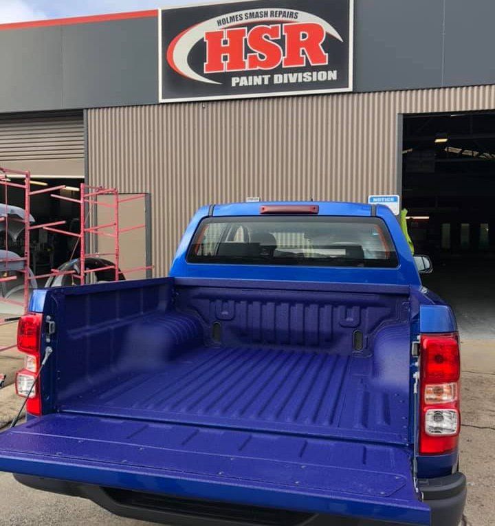 Blue Painted Ute— Holmes Smash Repairs in Toowoomba, QLD