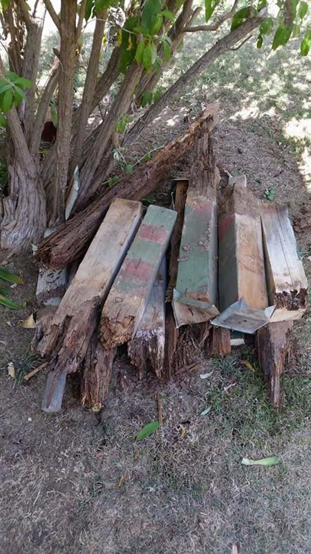 Large pile of lumber