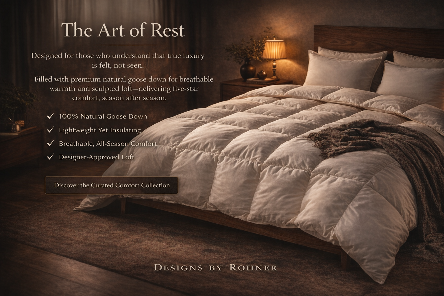 DBR - Down Comforter - Goose Duck All Season - 100% Cotton Cover