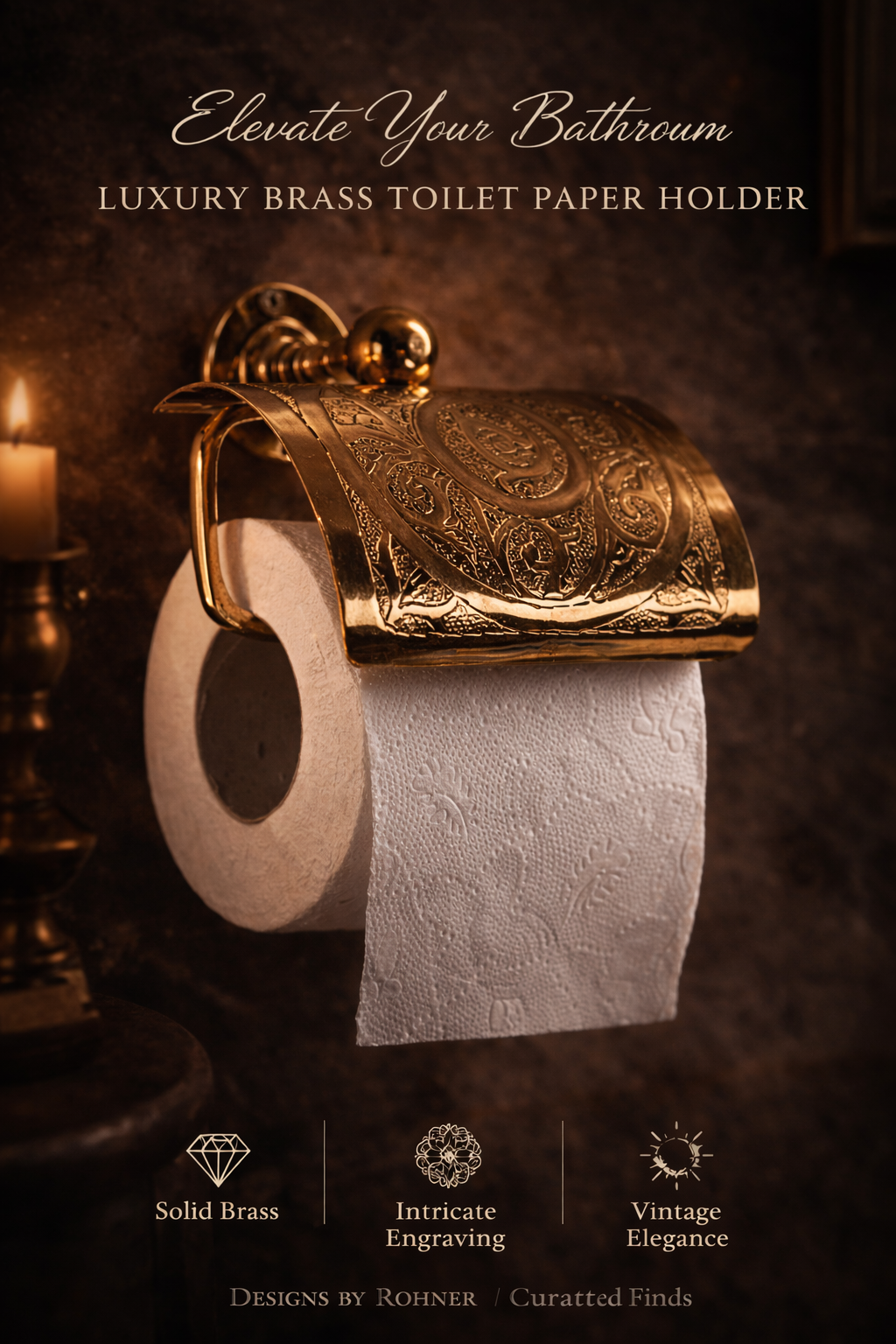 Solid Brass Toilet Paper Holder