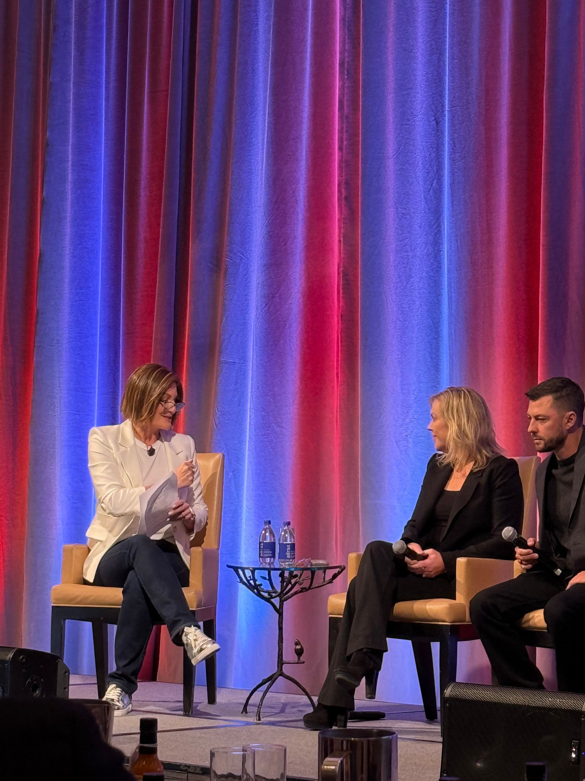 Amy Flowers moderating panel with Gillian Oxley and Royce Finley at Royal LePage conference