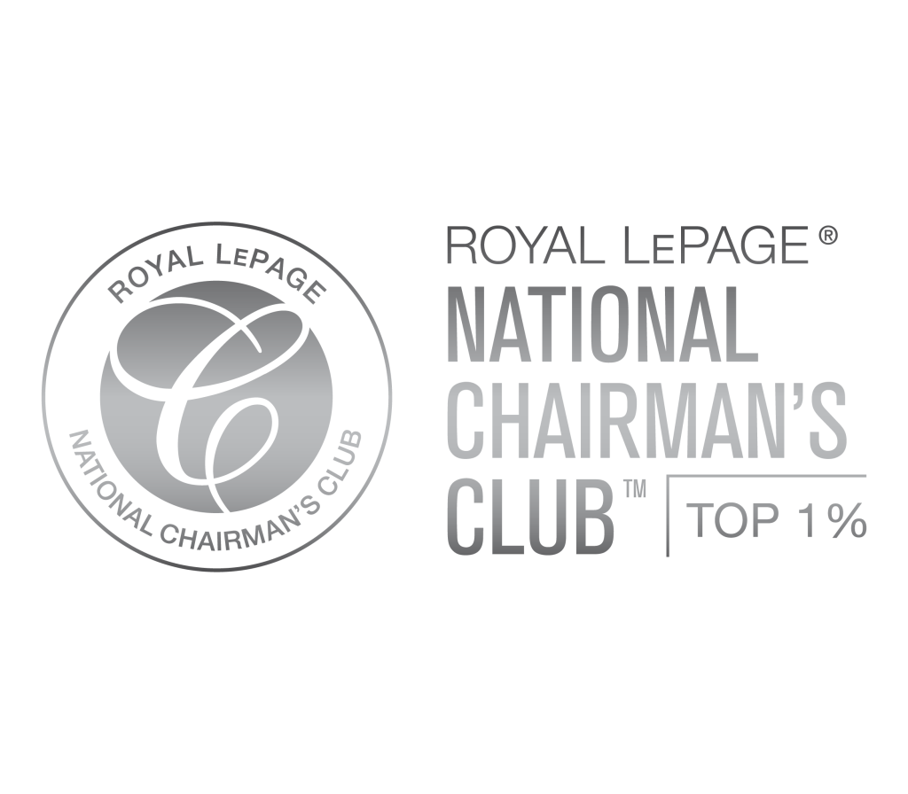 A black and white logo for the royal lepage national chairman 's club.