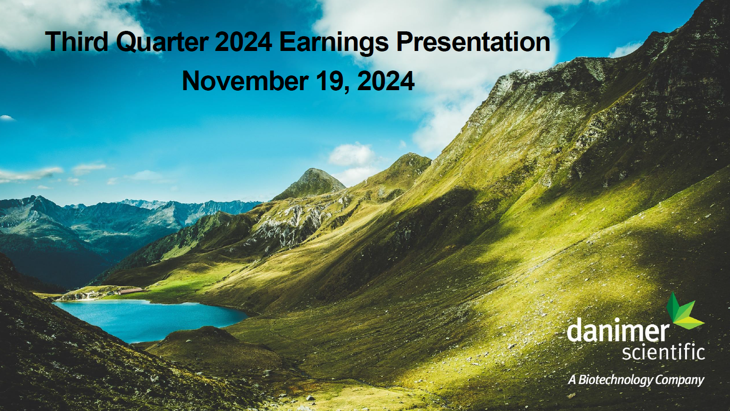 Danimer scientific third quarter 2024 earnings presentation november 19 2024