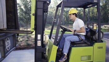 Man Riding A Forklift Truck — Ten Ton Truck Center Forklift Repair in Buena Park, CA