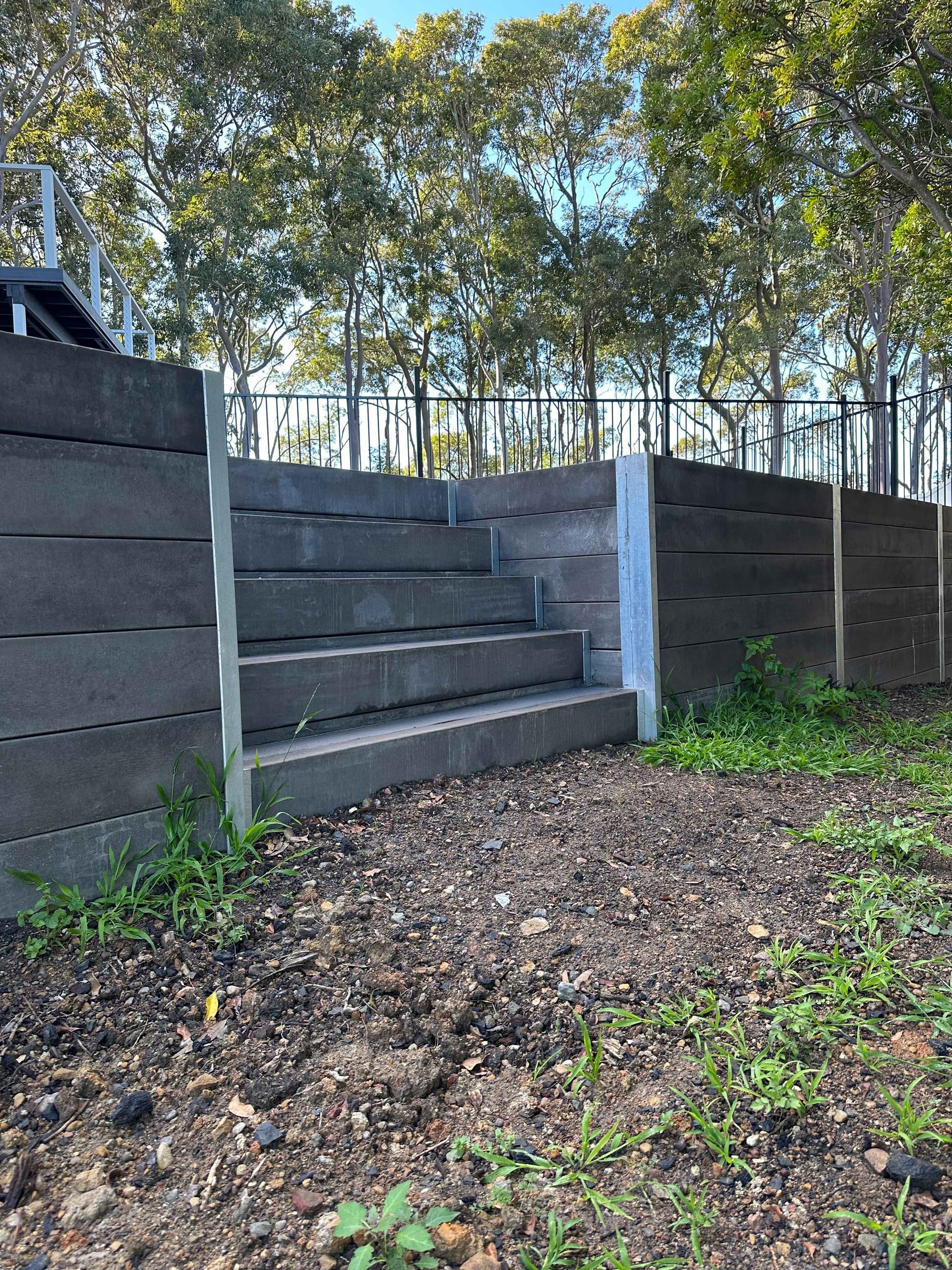 Landscaping with Retaining Walls and Flowerbeds in Residential House | Speers Point, Nsw  | Precision Building Nsw