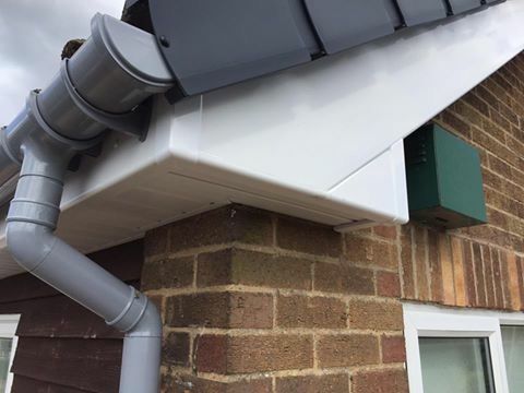 UPVC Gutter on a house in Redhill. 