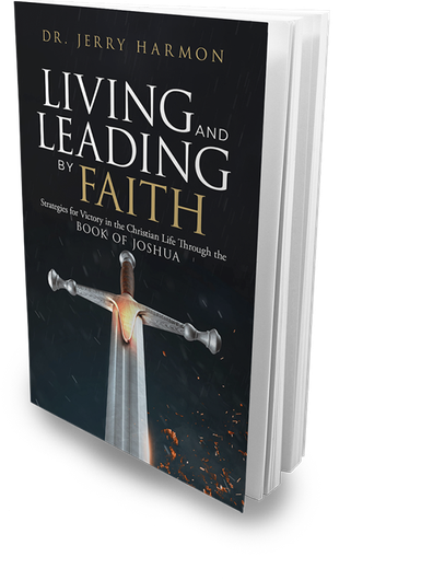 A book titled living and leading faith by dr. jerry harmon