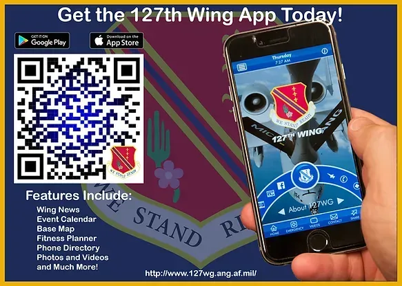 Get the 127th Wing App Today! Scan the QR code on this image.