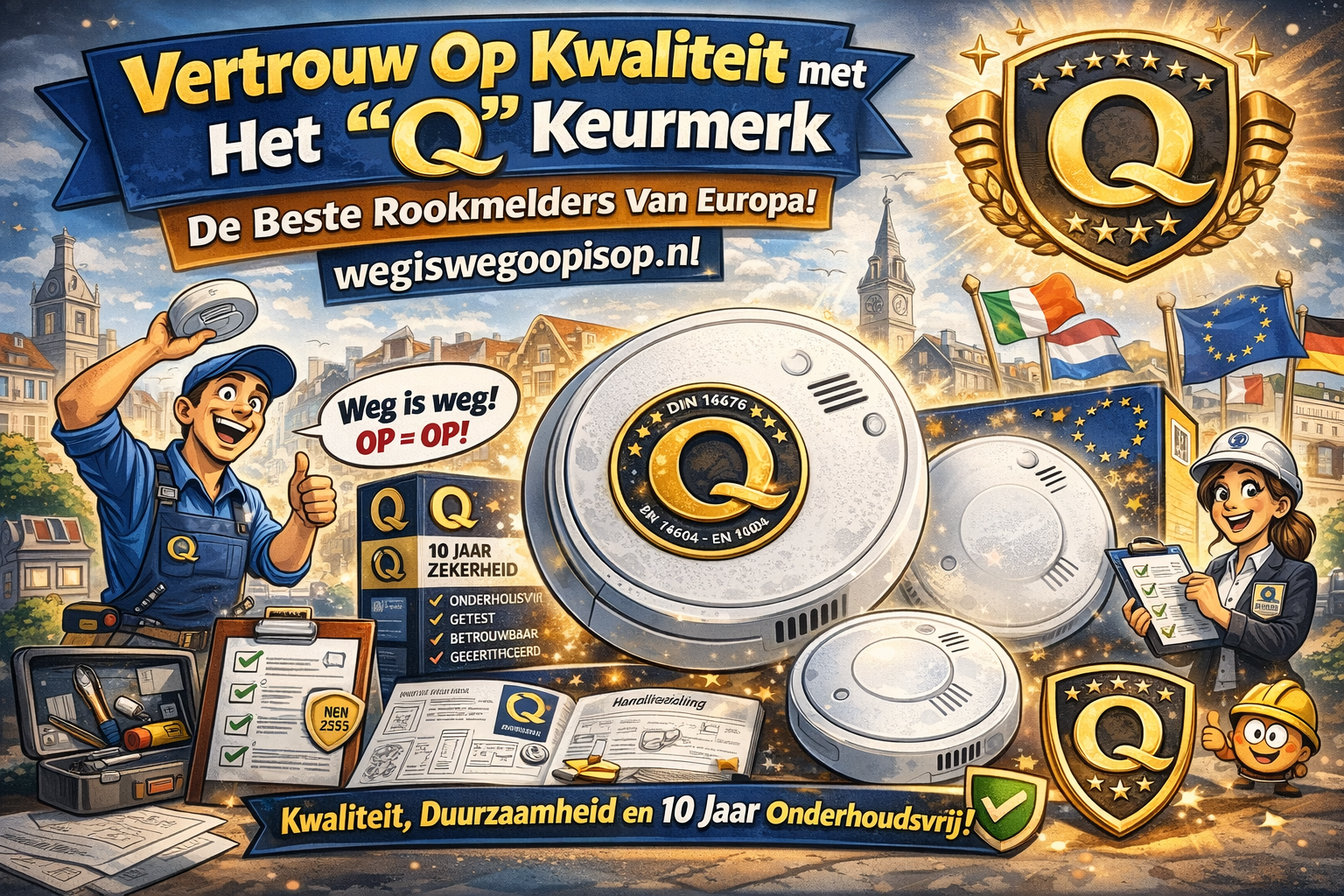 Q-label voor rookmelders