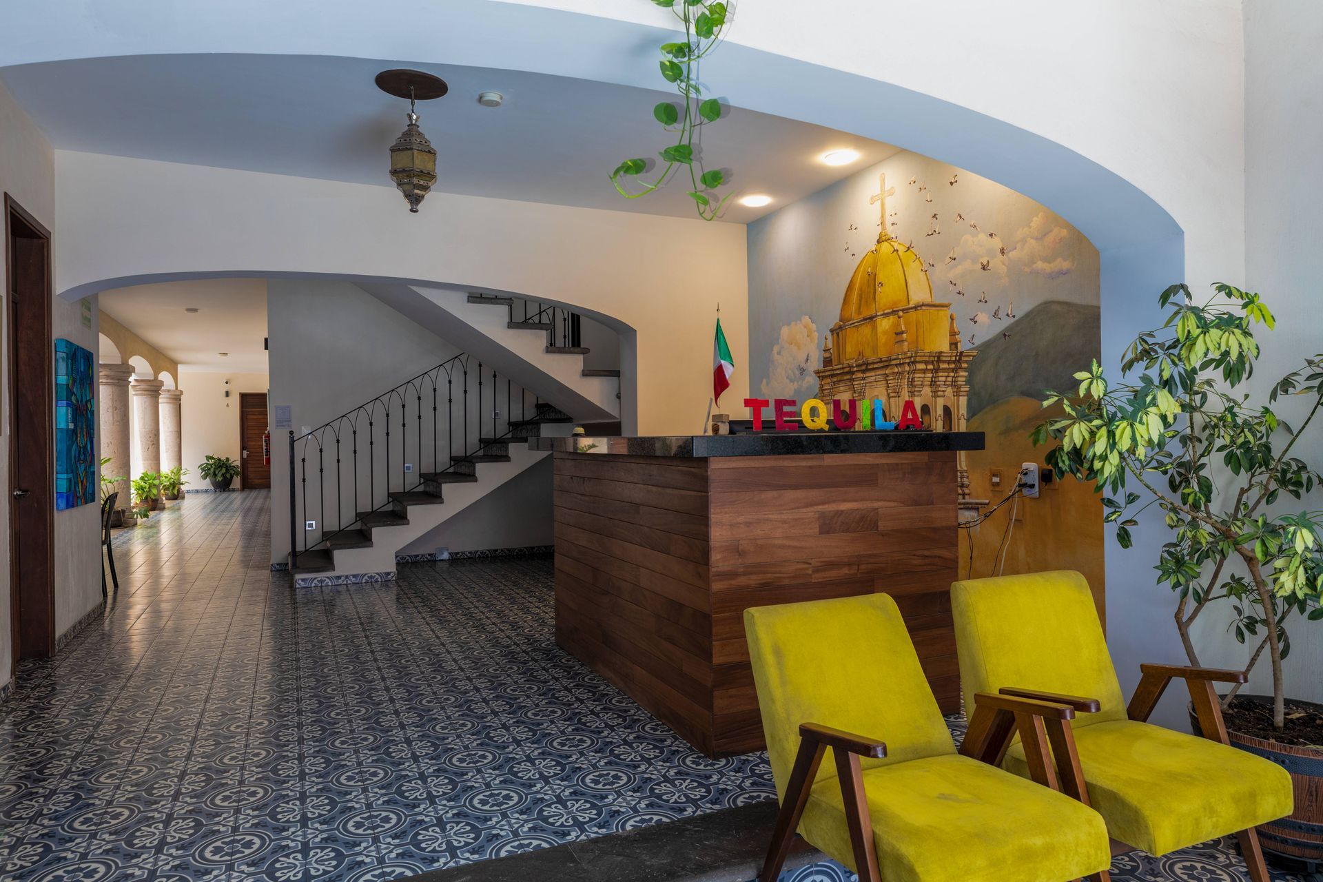 Recepción de hotel bien ubicado en tequila jalisco pueblo magico