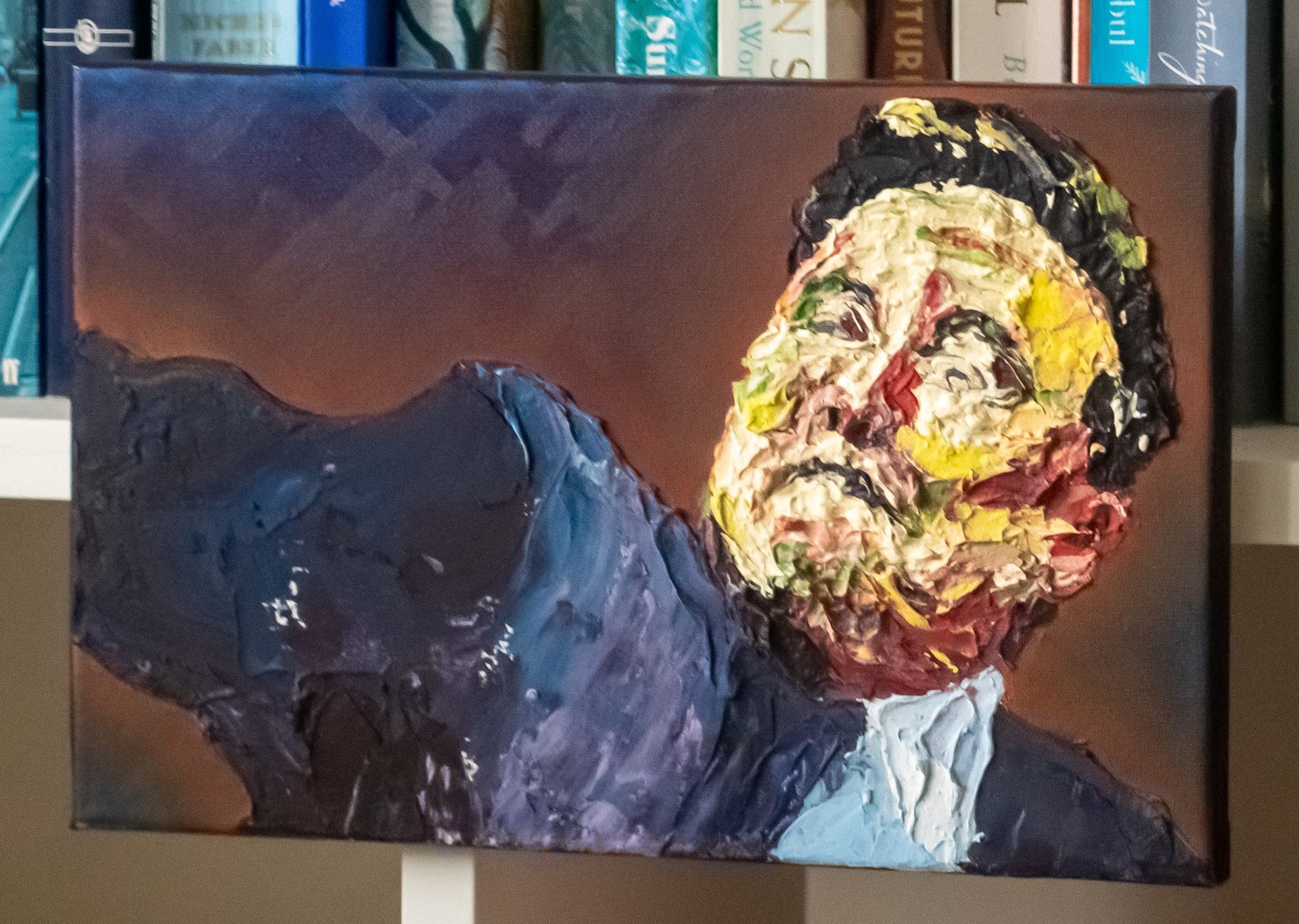 Destruction of Our Pale Blue Dot II, Melted Ice & Indian Ink on Watercolour Paper, 2020