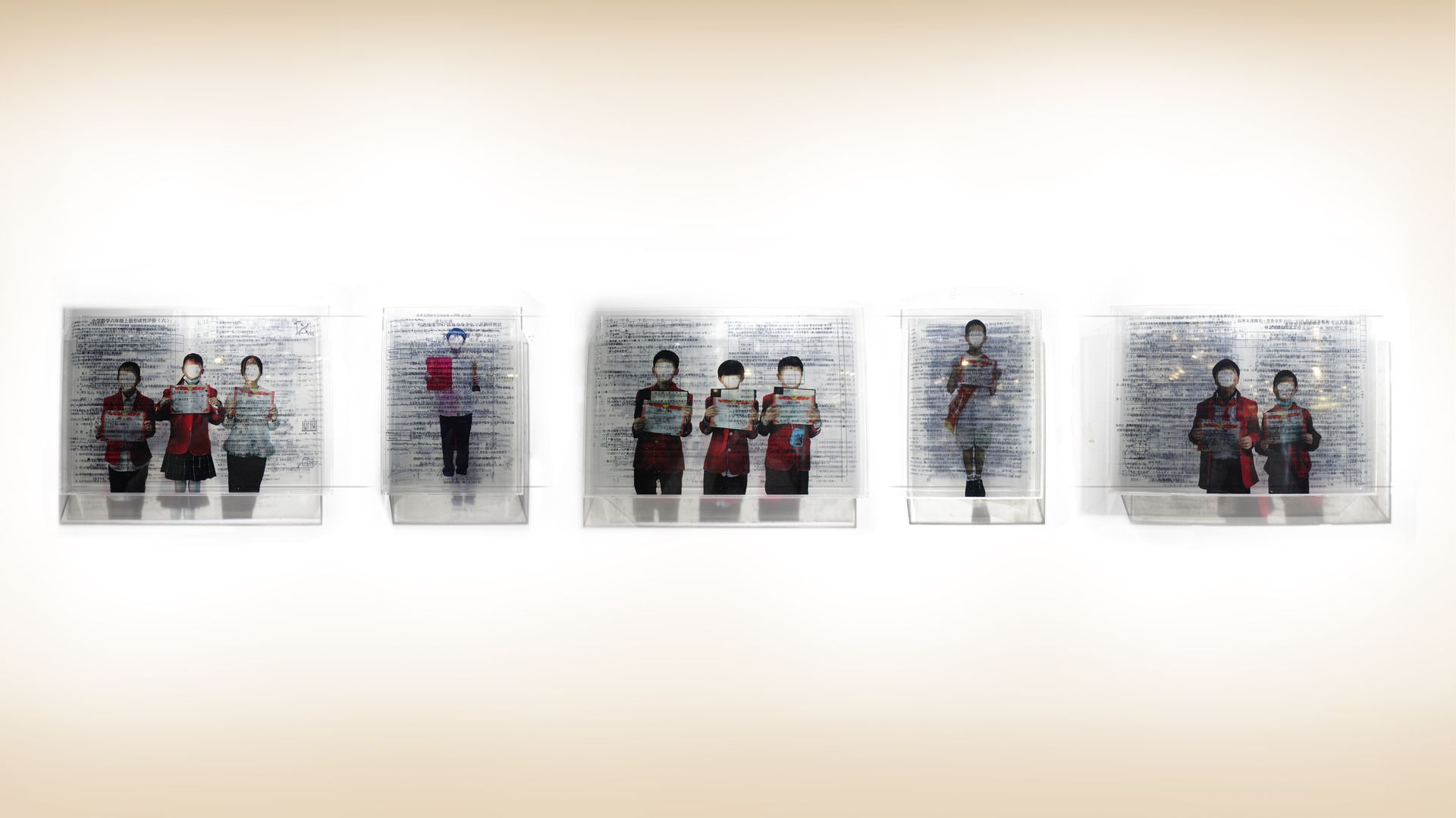 Destruction of Our Pale Blue Dot II, Melted Ice & Indian Ink on Watercolour Paper, 2020