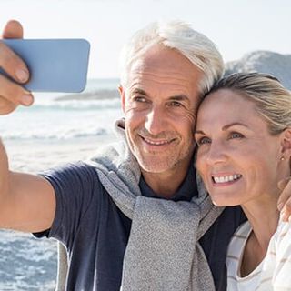 Senior Couple Taking Selfie — Medicare Plans in Bozeman, MT