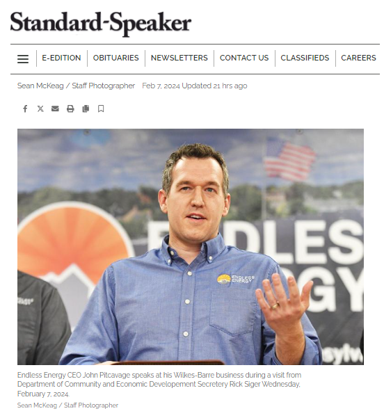 John Pitcavage in a blue shirt is featured on the standard speaker website