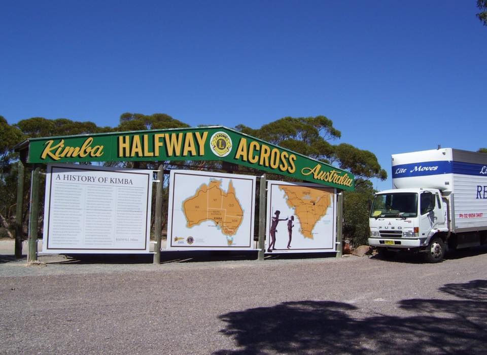 Big Truck Parked On The Kimba Halfway Across Australia — Lite Moves Furniture Removals In Bonville, NSW