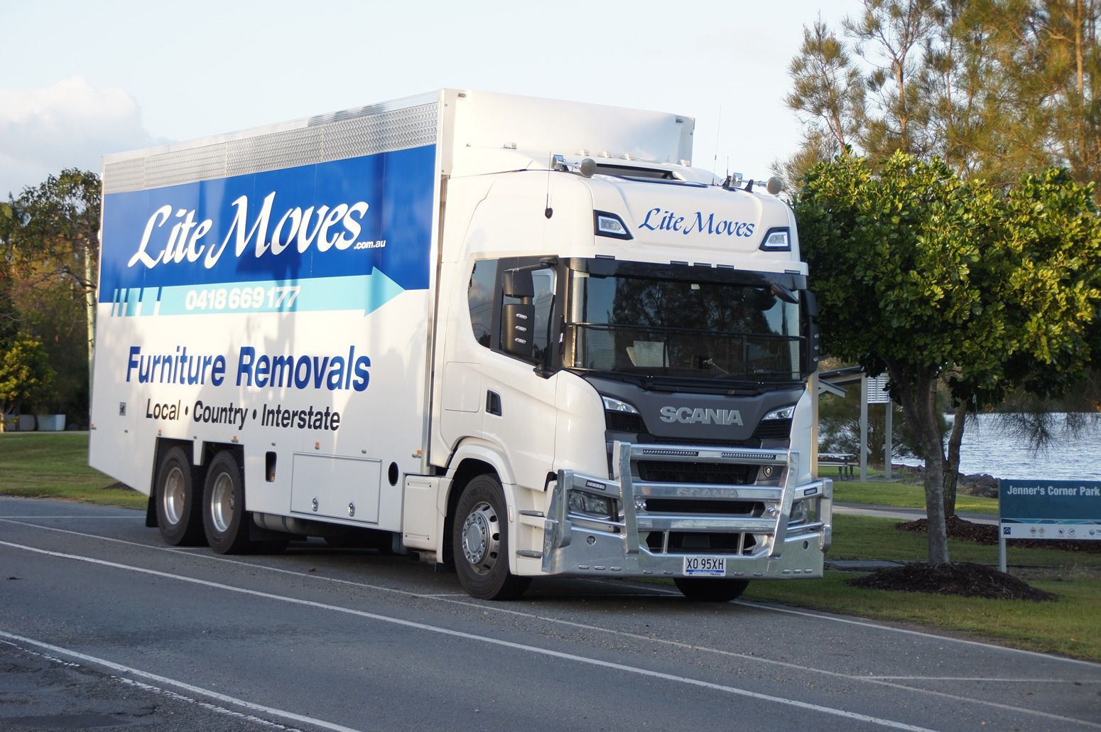Lite Moves Furniture Removals truck parked in Coffs Harbour