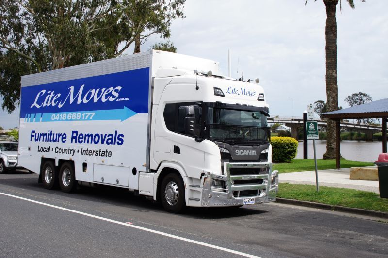White Big Truck Of Lite Moves Furniture Removal — Lite Moves Furniture Removals In Bonville, NSW