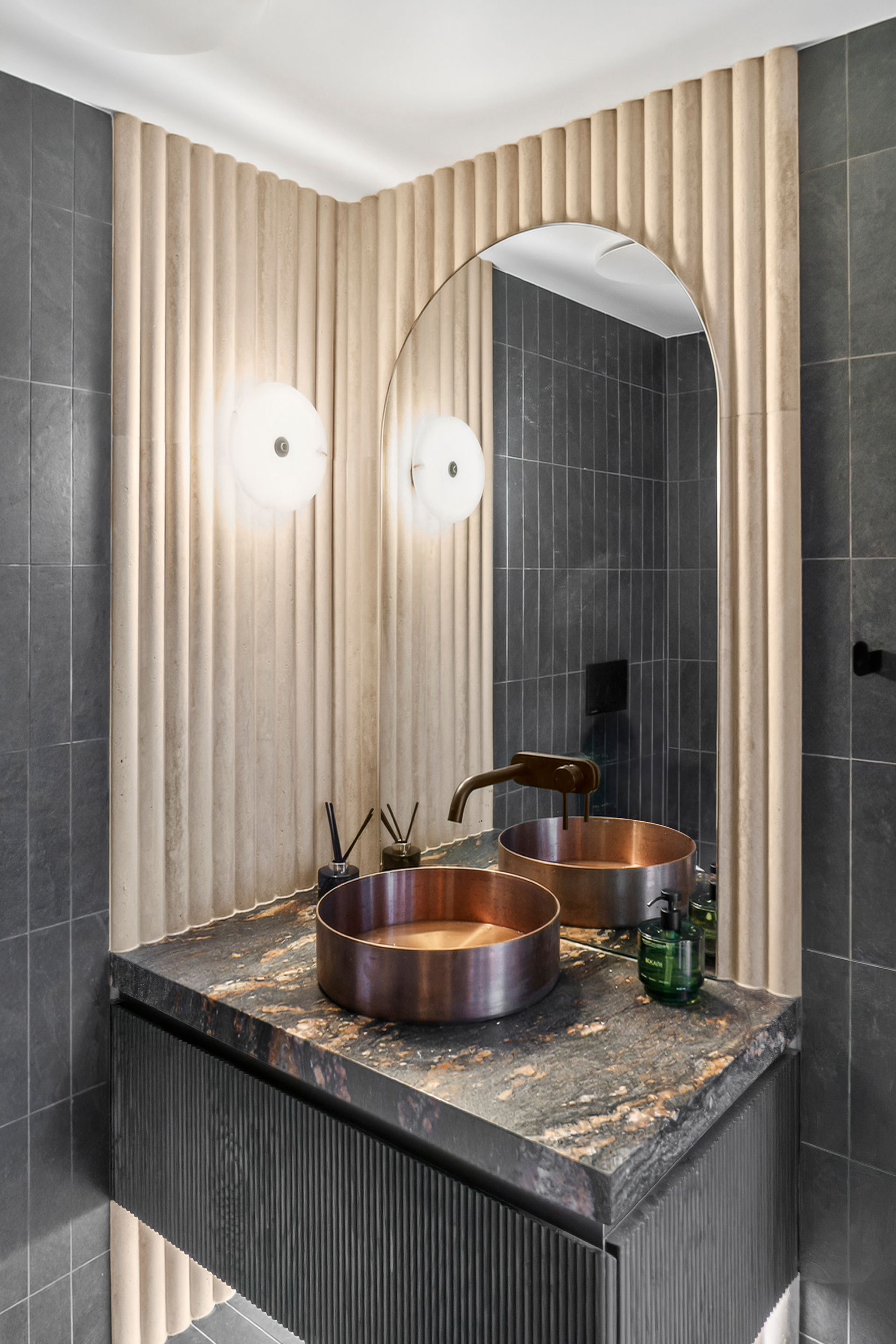 a close up of a modern bathroom sink — PK4 Projects in Wauchope, NSW