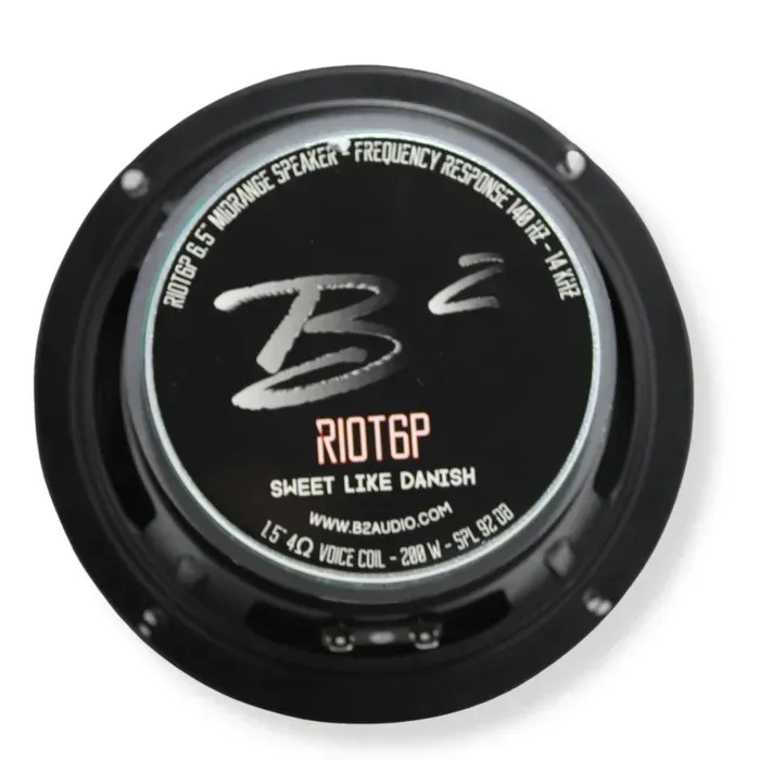 Een paar luidsprekers met de letter b erop