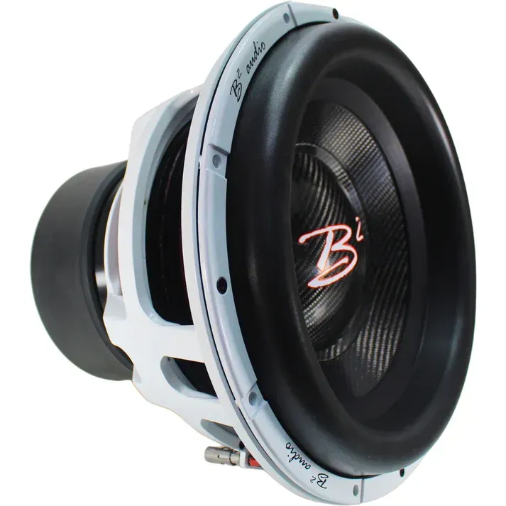 Een subwoofer met de letter b erop