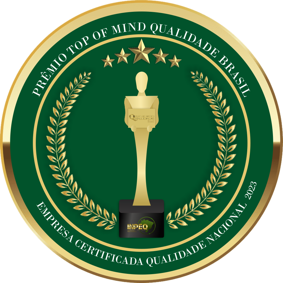 Certificado do Prêmio Top Of Mind Qualidade Brasil