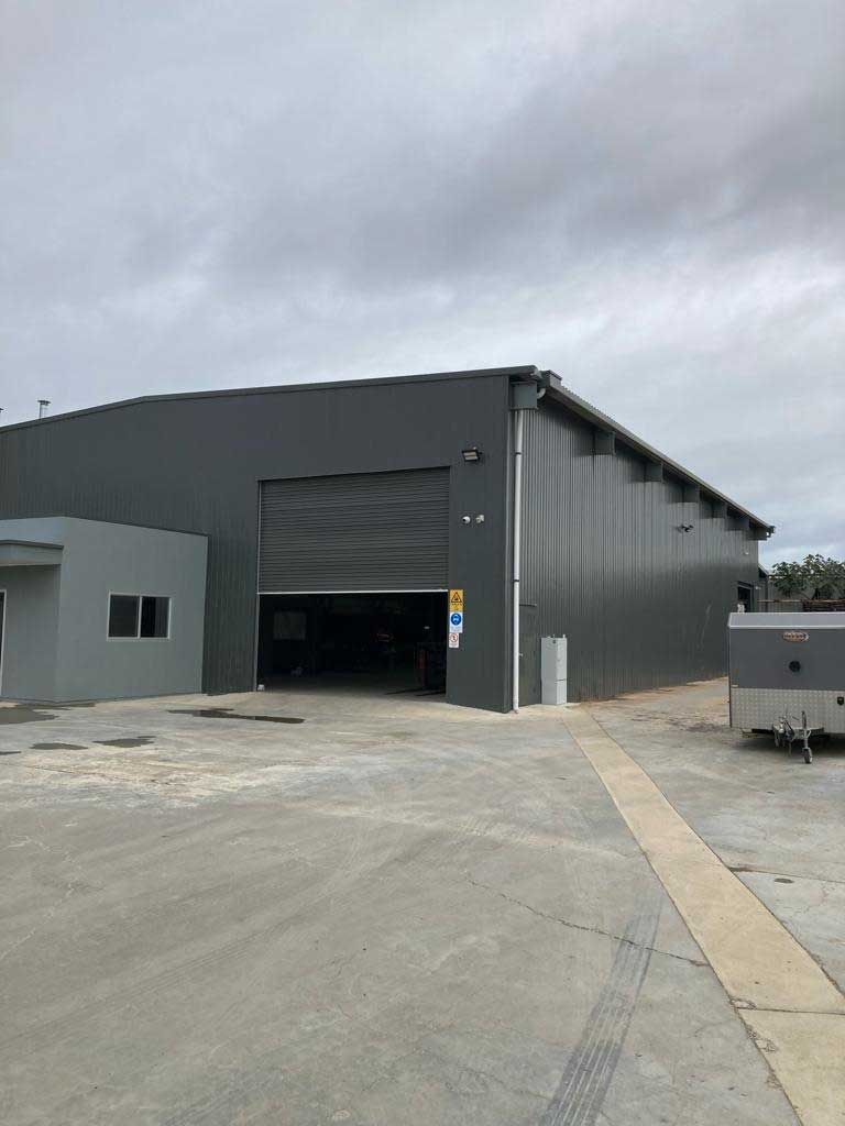 Large Grey Steel Shed