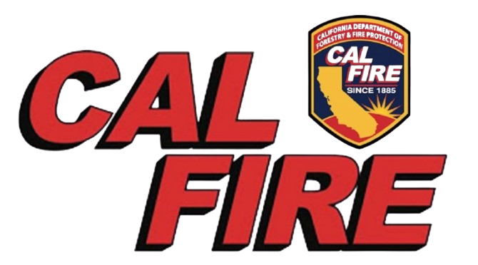 The cal fire logo is shown on a white background