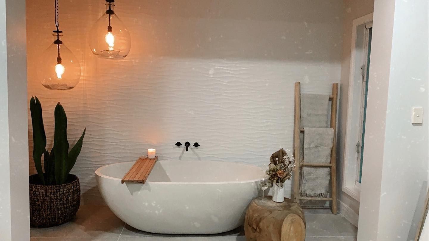 A White Bathroom With A Bath — Sampson Plumbing Pty Ltd In Casuarina, NSW