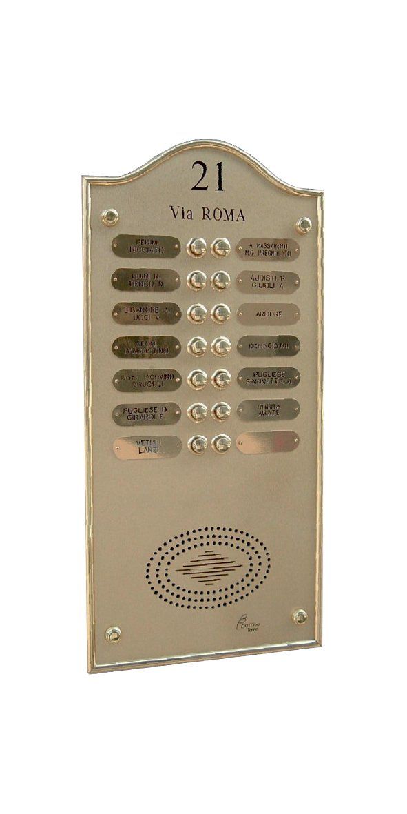 pulsantiera plesso condominiale in ottone