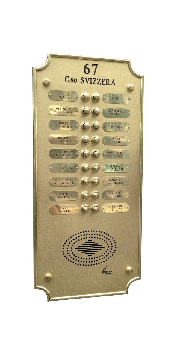 pulsantiera plesso condominiale in ottone