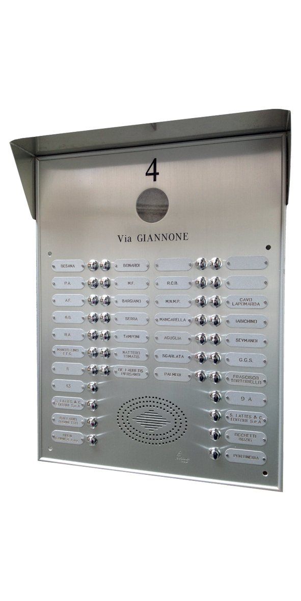 pulsantiera citofono con nome via