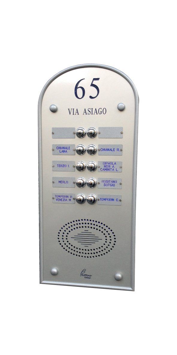 pulsantiera condominio in alluminio