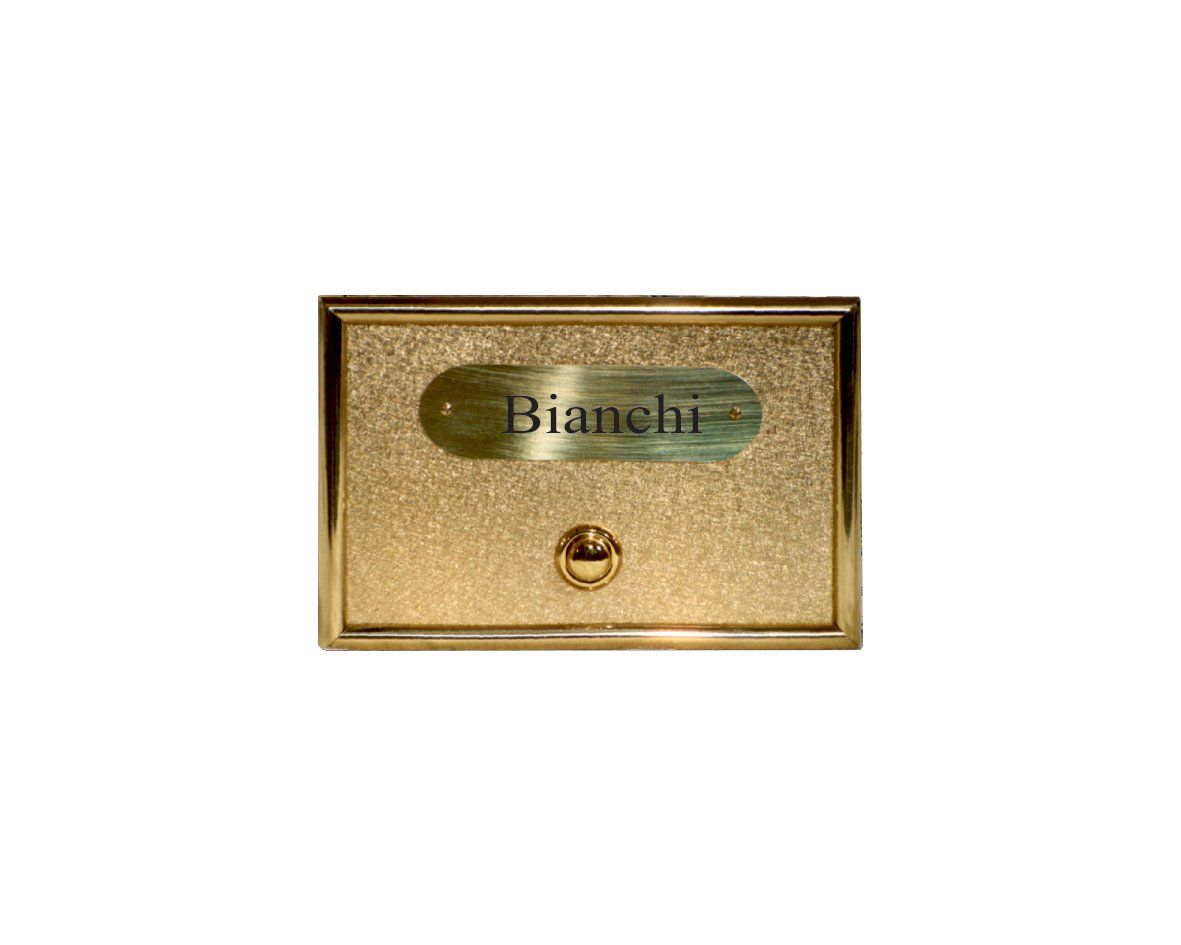 campanello rettangolare in ottone