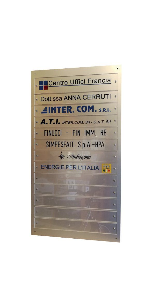 targa rettangolare in ottone