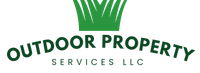 Green logo with grass above text